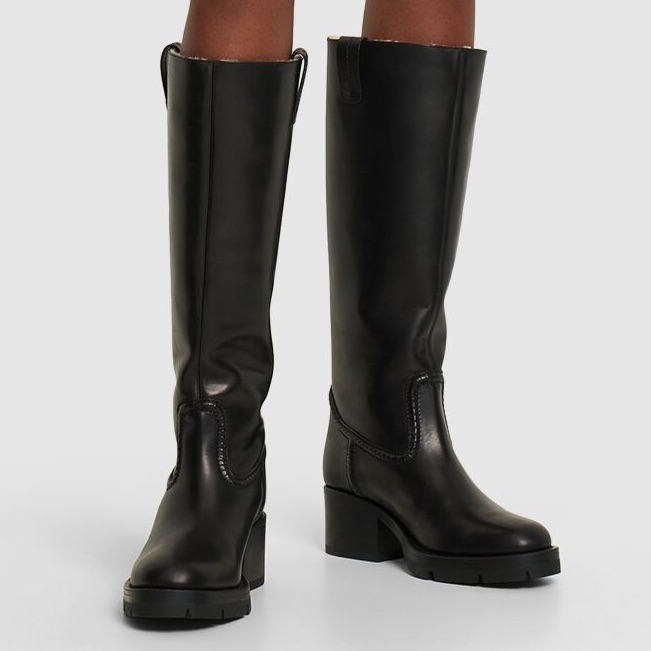 Chlo Mallo Leather & Shearling Boots